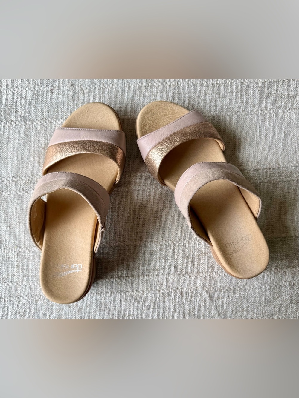 Dansko Leather Slide Sandals Block Heel EU 37 US 6.5 7